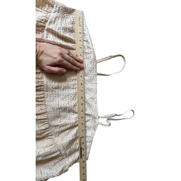 Kika Vargas Textured Empire Waist Midi Dress size 1X Cream Sleeveless - Picture 6 of 11